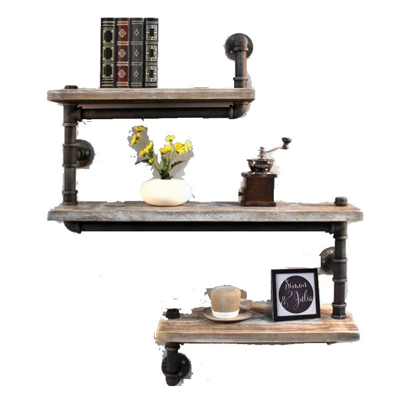 Retro Industrial Style Water Pipe Iron Shelves