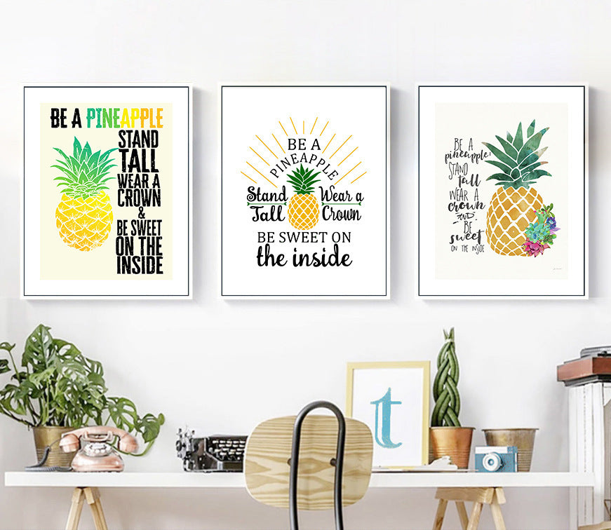 Pineapple Canvas frame-less