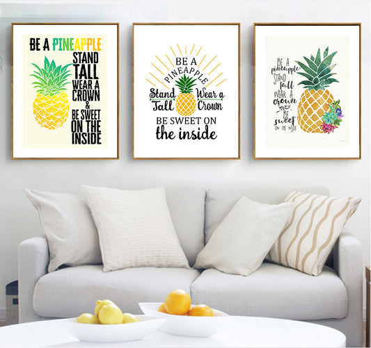 Pineapple Canvas frame-less