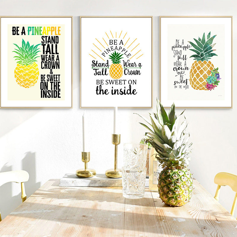 Pineapple Canvas frame-less