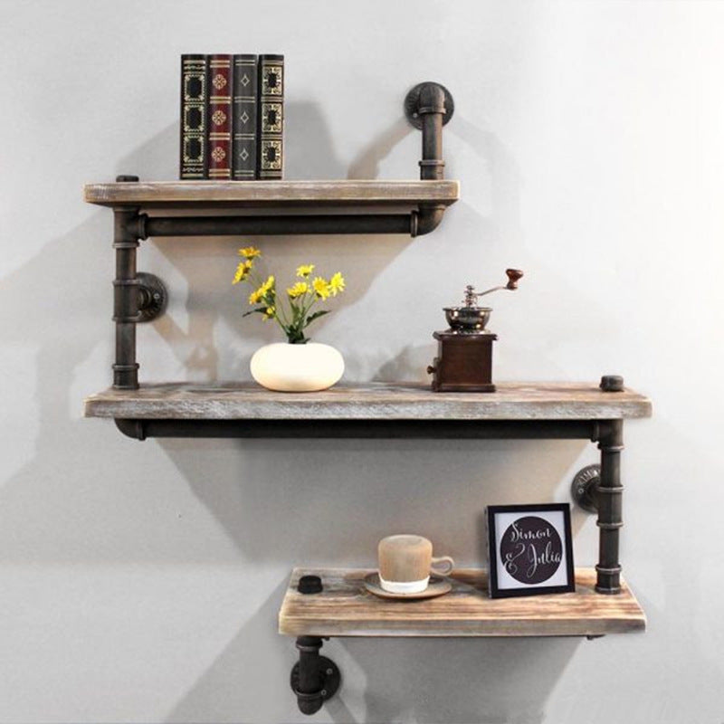 Retro Industrial Style Water Pipe Iron Shelves