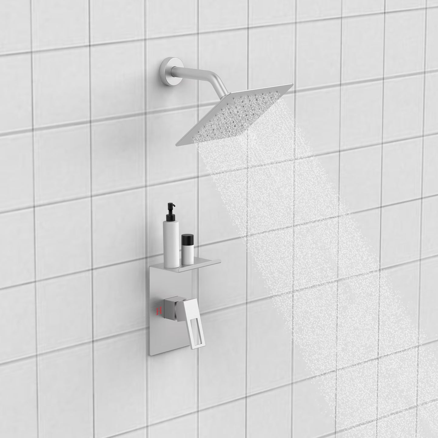 Shower Faucet With Storage Shelves