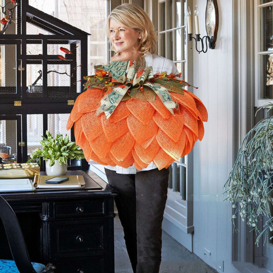 Pumpkin Wreath Front Door Decor